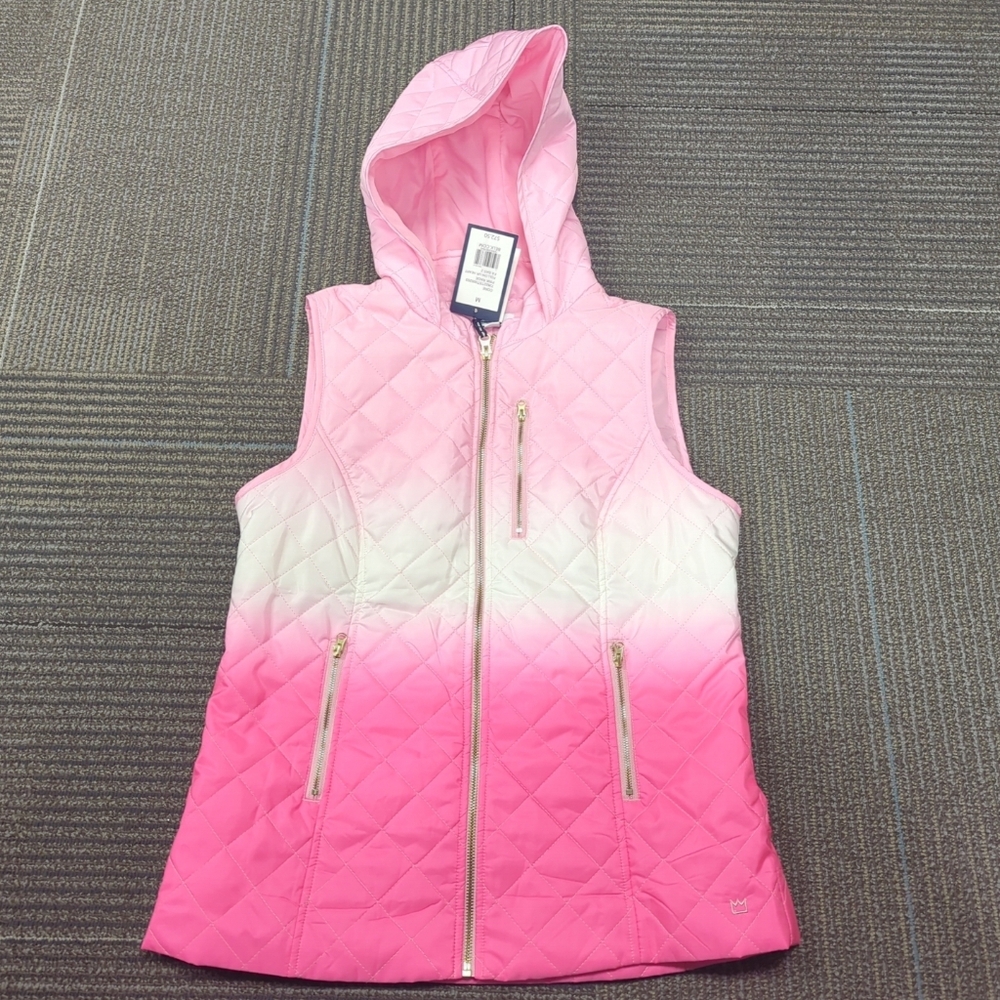 crown & ivy Pink Quilted Vest